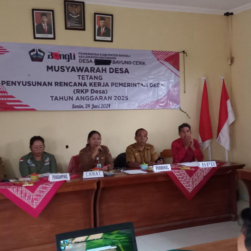 Musyawarah Desa tentang Penyusunan Rencana Kerja Pemerintah Desa (RKP Desa) Tahun Anggaran 2025