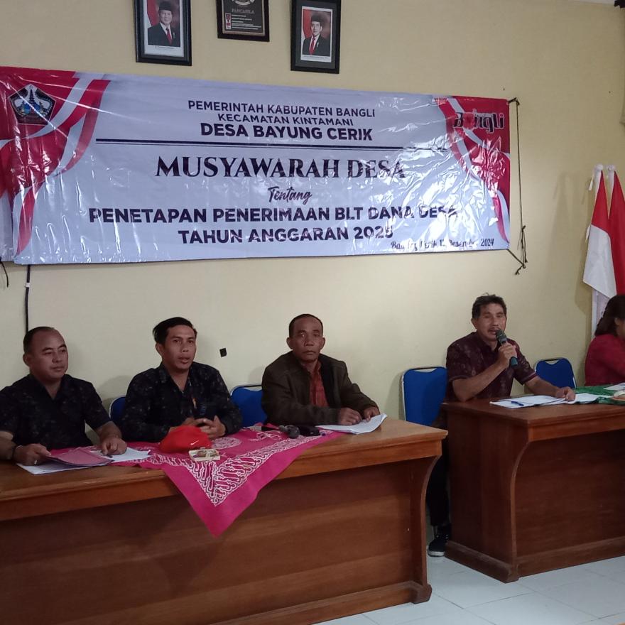 Musdes pembahasan penerimaan BLT dan BPJS Ketenagakerjaan tahun Anggaran 2025